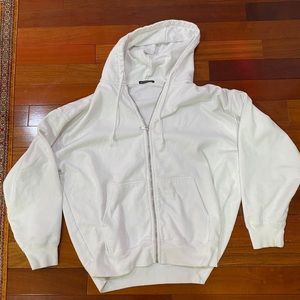 brandy melville christy-carla white zip up